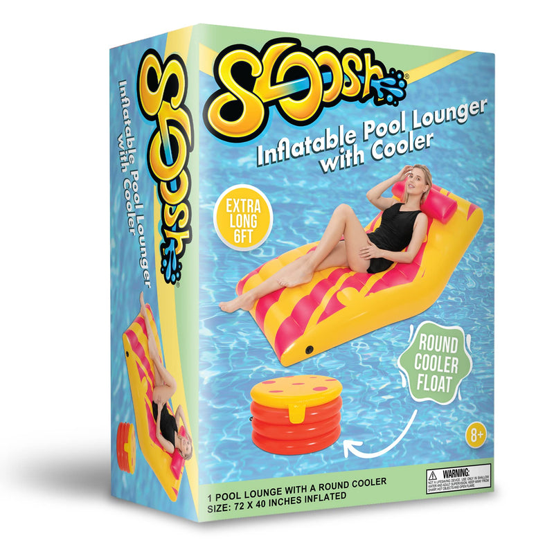 SLOOSH - Inflatable Pool Recliner Lounge with Cooler and Headrest