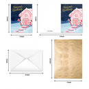 Watercolor Christmas Cards, 72 Pcs