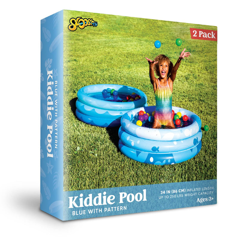 SLOOSH - Blue w/ Pattern Inflatable Kiddie Pool Set