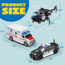 3 Pcs City Hero Police Vehicle Toy Set