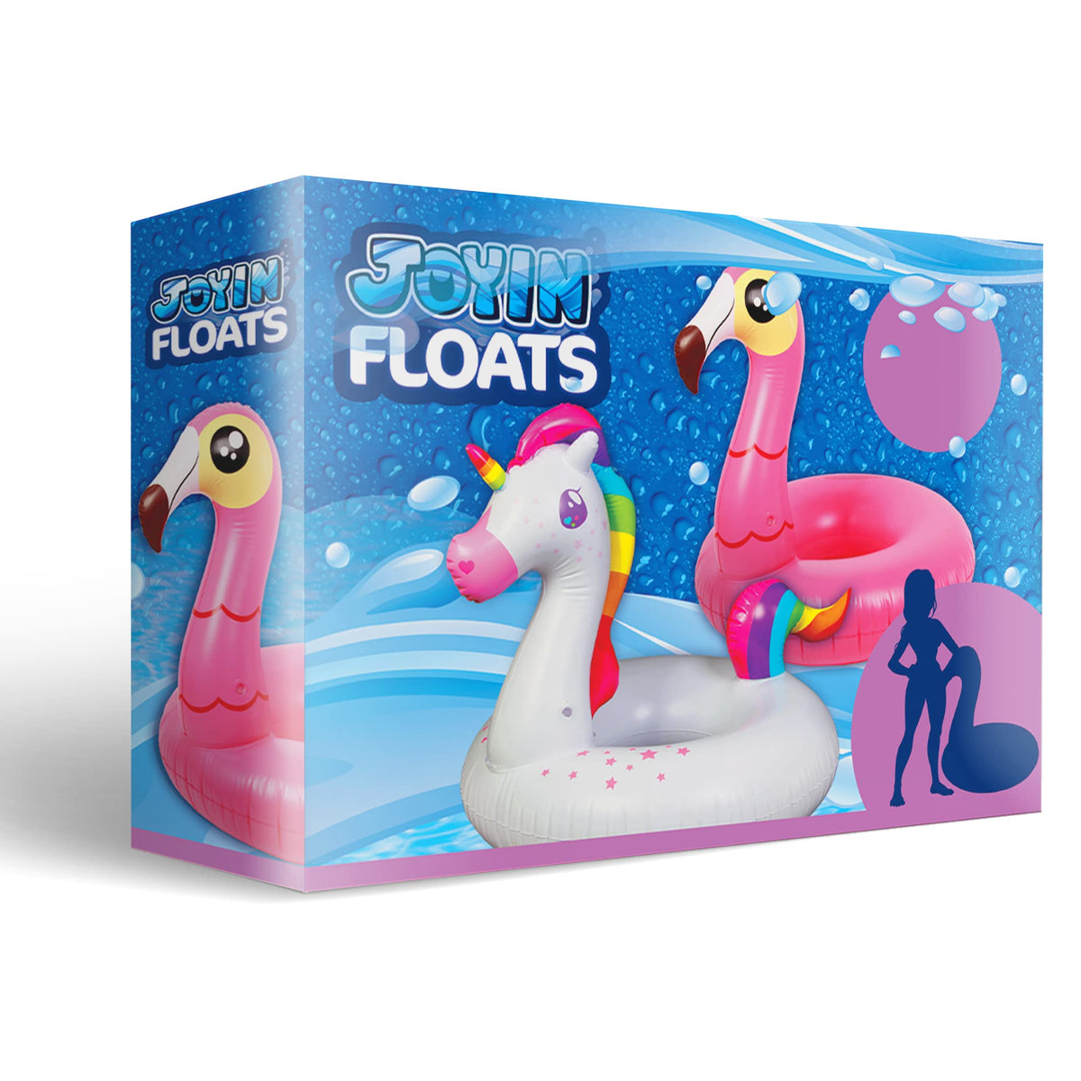 SLOOSH Pack De 2 Flotadores Inflables Con Reposacabezas – Unicornio Y Flamenco Para Piscina, Playa O Lago, Ideales Para Niños Y Adultos