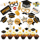 Cupcake Topper + Photobooth Props + Center Pieces, 70 pcs