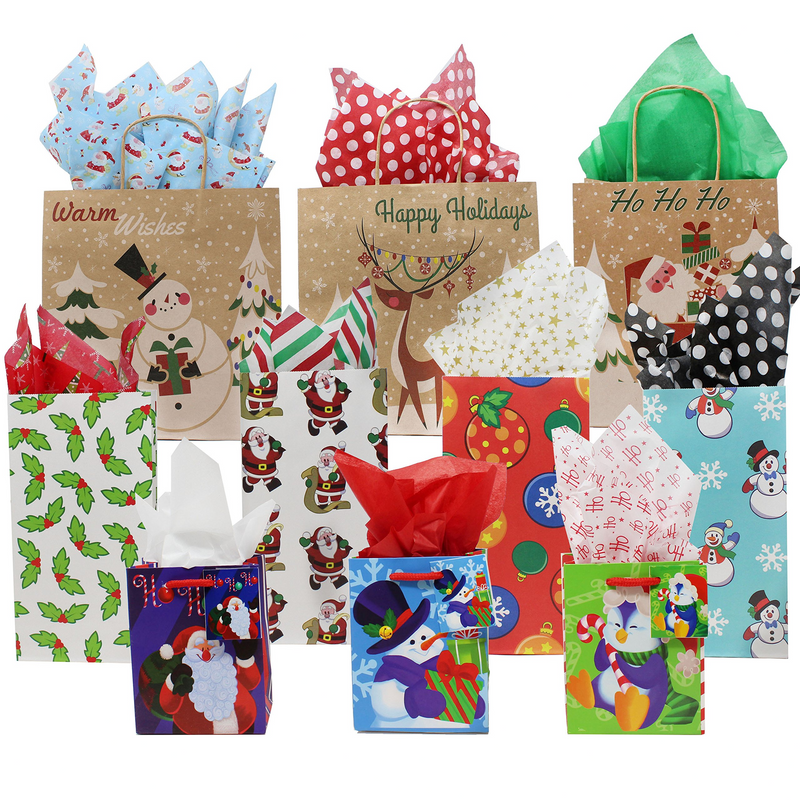 JOYIN 150 Sheets Christmas Tissue Paper Bulk 20x 20 Assorted Christmas  Gift Wrapping Tissue for Gift Bags DIY Crafts Party Decorations 