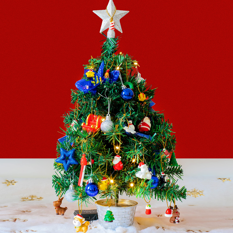 24 Pcs Mini Christmas Ornaments, Miniature Resin Ornaments