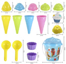 8 Pcs  Ice Cream Mold Beach Toys with Mesh Bag