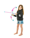 White Bow and Arrow Archery Toy Set with Flashing LED Lights