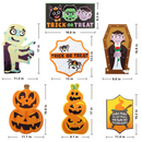 7 Pcs Friendly Halloween Corrugate Yard Stake Signs
