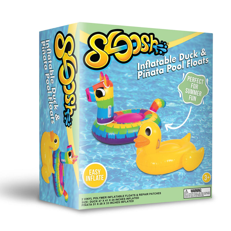 SLOOSH - Inflatable Duck and Llama Pinata Pool Floats