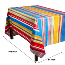 Cinco De Mayo Print Plastic Table Cover, 6 Pcs