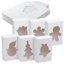 White Treat Boxes with Window, 24 Pcs