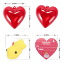 28pcs Mochi Squishy Toys Filled Hearts with Kids Valentines Cards