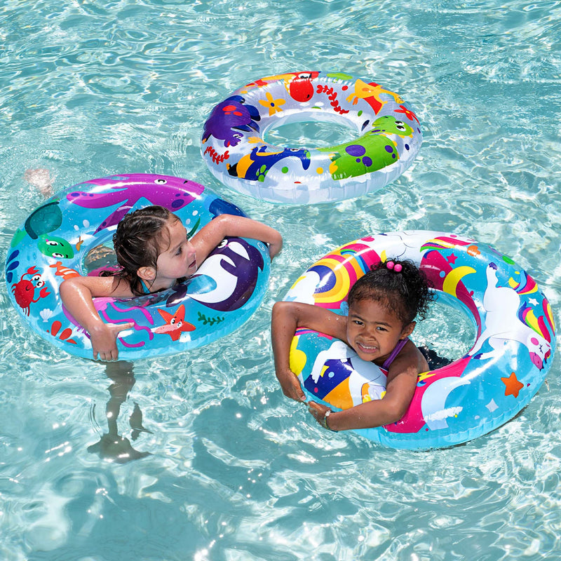 SLOOSH - Inflatable Pool Rings, 3 Packs