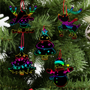 Rainbow Color Scratch Christmas Ornaments