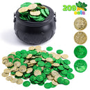 Large Black Cauldron and 208 St. Patrick's Coins
