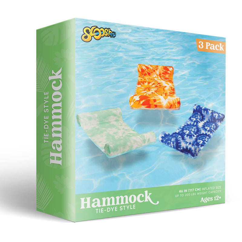 SLOOSH - 4-in-1 Inflatable Pool Hammock, 3 Pack
