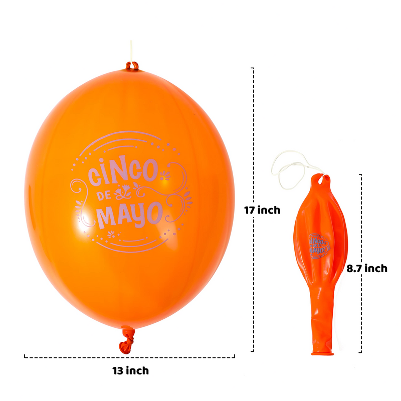 Cinco De Mayo Fiesta Punching Balloon, 36 Pcs