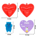 28Pcs Glitter Squishy Toys Filled Hearts Set with Valentines Day Cards for Kids-Classroom Exchange Gifts