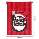 Christmas Canvas Burlap Gift Bags, 3Pcs