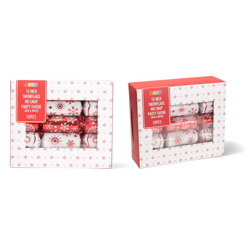 10in Christmas No Snap Party Favor (Red & White)