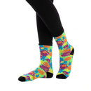 12 Pairs Paint Splash Patterned Crew Socks