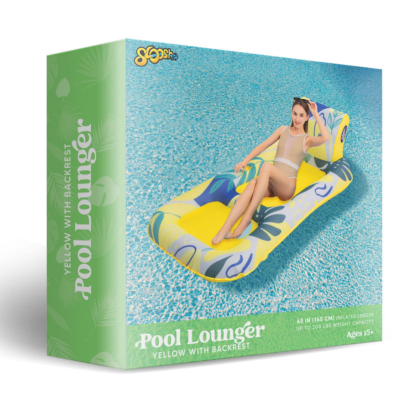 SLOOSH - Luxury Pool Lounge with Backrest, Yellow