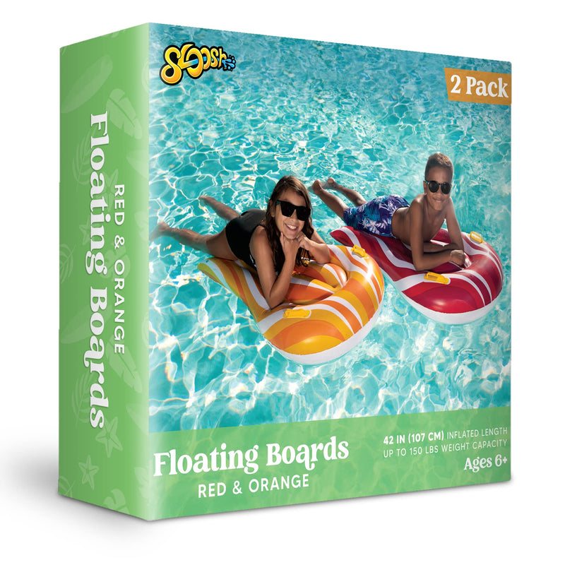 SLOOSH - Pool Floating Boards, Red and Orange