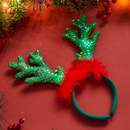 Light Up Reindeer Headband (Green), 2 Pcs