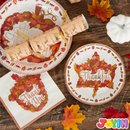 Thanksgiving Disposable Dinnerware Set for 24 guests