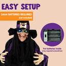 Life Size Hanging Animated Witch With Led Eyes