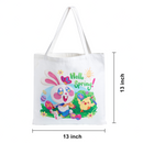 3Pcs Easter Canvas Tote Bags for Easter Egg Hunt