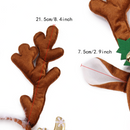 Reindeer Headband Set With Led Red Nose And Gold Glasses