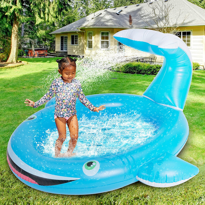 SLOOSH - Whale Sprinkler Kiddie Pool