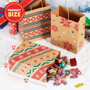 24Pcs Christmas Kraft Gift Bags with Assorted Christmas Prints
