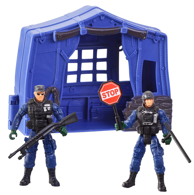 Police Combat Helicopter Toy Set