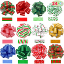 4.7in Bows for Christmas Gift Wrap, 24 Pcs