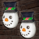 2 Pcs Christmas Cute Snowman Porch Light Cover
