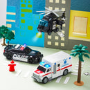 3 Pcs City Hero Police Vehicle Toy Set