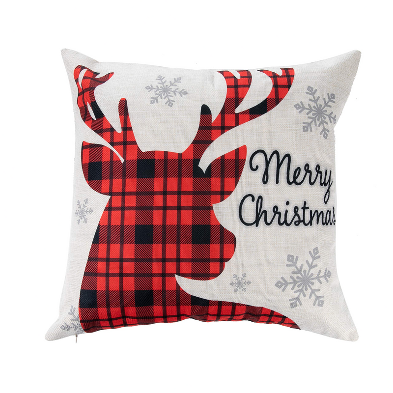 4 Pcs Christmas Farmhouse Buffalo Plaid Pillow Covers