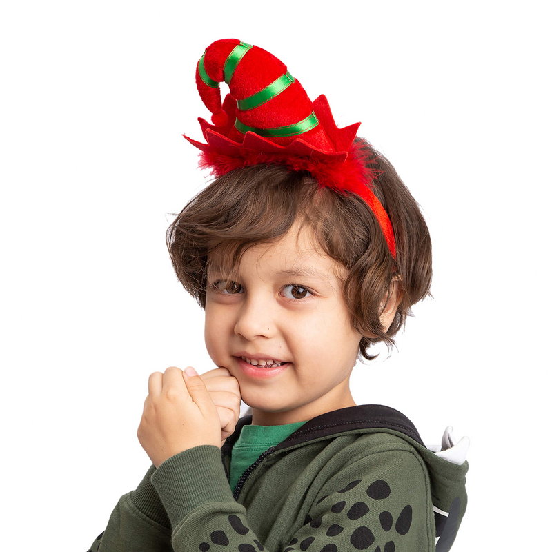 Bandeau Tête D'elfe De Noël - Avec Clochette Et Pompon Marabout Rouge - Taille Unique Pour Adulte/ado - Déguisement Fête - 1