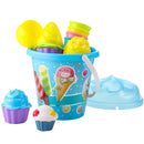 8 Pcs  Ice Cream Mold Beach Toys with Mesh Bag