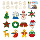 48 Pack Wooden Ornaments Craft Kit