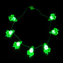 3 Pcs St Patrick's Day LED Shamrock Necklaces with 7 Bulbs