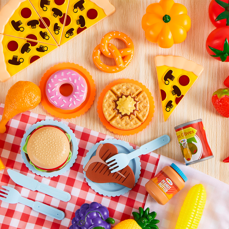 PLAY ACT Food Deluxe Pretend Play Food Set 200 Pcs