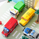 Friction Powered City Play Vehicle Toy Set