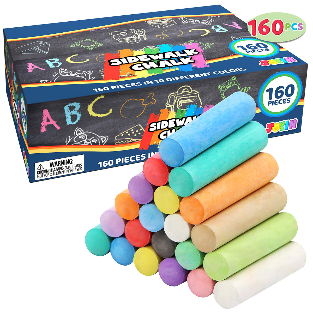 Joyin | Washable Sidewalk Jumbo Chalk Set