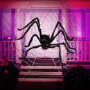 2 Pack 5 Ft Halloween Outdoor Decorations Hairy Black Spider