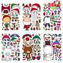 Make-a-face Christmas Sticker in 6 Designs, 36 Pcs