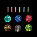 50 Pcs Glow Bouncing Balls With 150 Pcs Glow Sticks