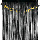 Drink Up Witches Banner and Black Fringe Curtain Decoration, 2 Pcs