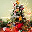 24Pcs Christmas Gem Painting Kit with Stickers, Suncatchers & Keychains